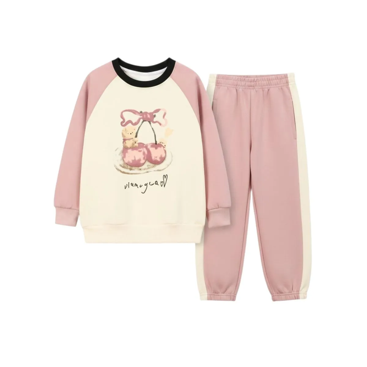 CottonTwo-Piece Kids Tracksuits For Girls Sweatshirt And Joggers Girls