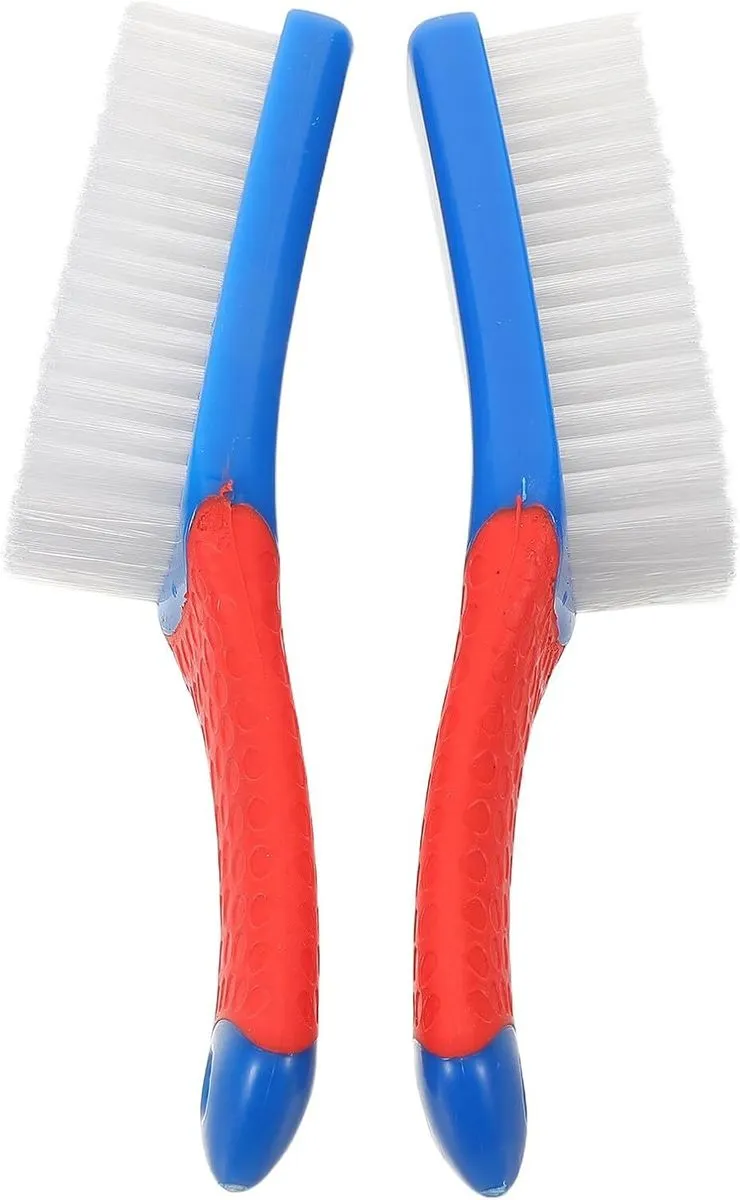 Car Interior Brush and Vehicle Detailing Brush Set , Red and Blue