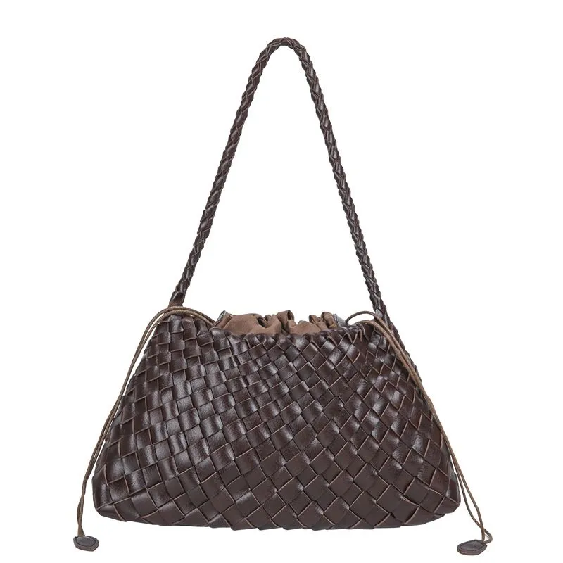 Women's Retro Woven Shoulder Hobo Bag, Versatile Underarm Handbag