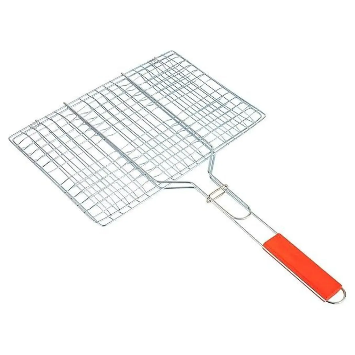 Large Christmas Braai/Stainless Lockable Grill Basket with Removable Handle