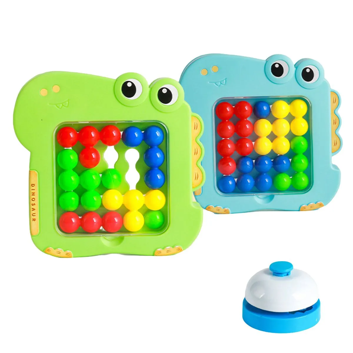 2Pcs SmartGames Dinosaur Puzzlemagic Beads competition Set With Bell