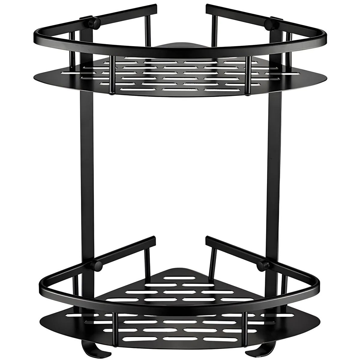 Corner Shower Caddy Wall Mounted 2 Tiers Shower Organizer Shelf with Hooks