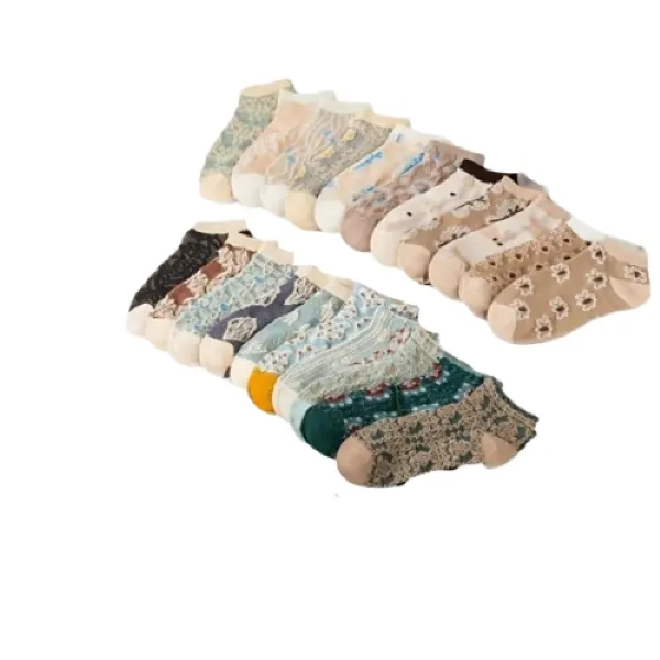 Women's Socks 10-Pairs Pack-Mixed Colour All-Seasons Casual, Everyday, Soft - SOCW-01