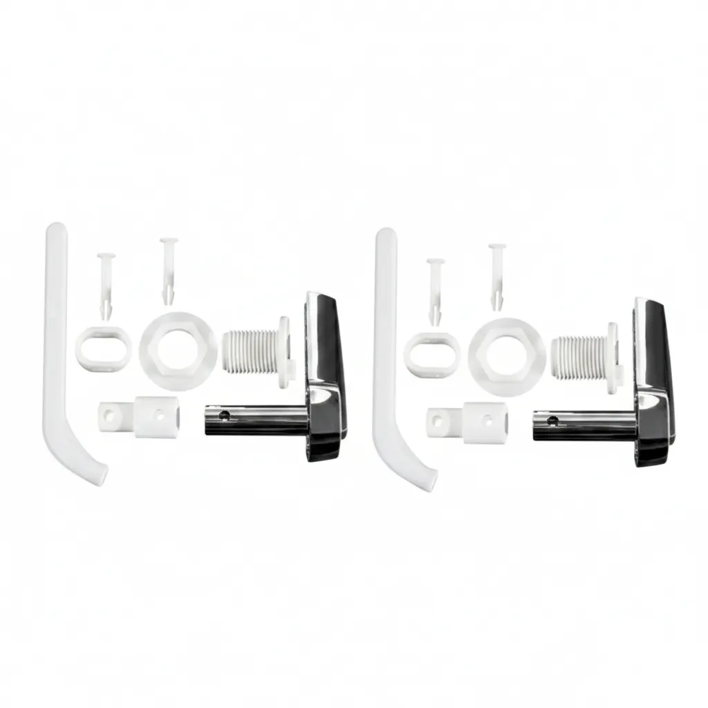 Toilet Cistern Handle and Lever Arm Kit - Durable & Easy - 2 Pack