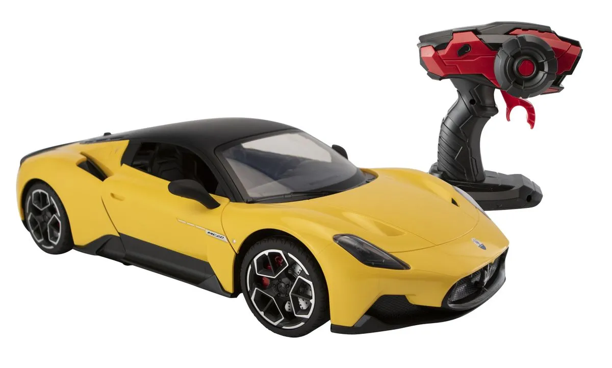 RW Toys 1/12 R/C Maserati MC 20 - 10km/h - Yellow - 39.5cm - with USB Charger