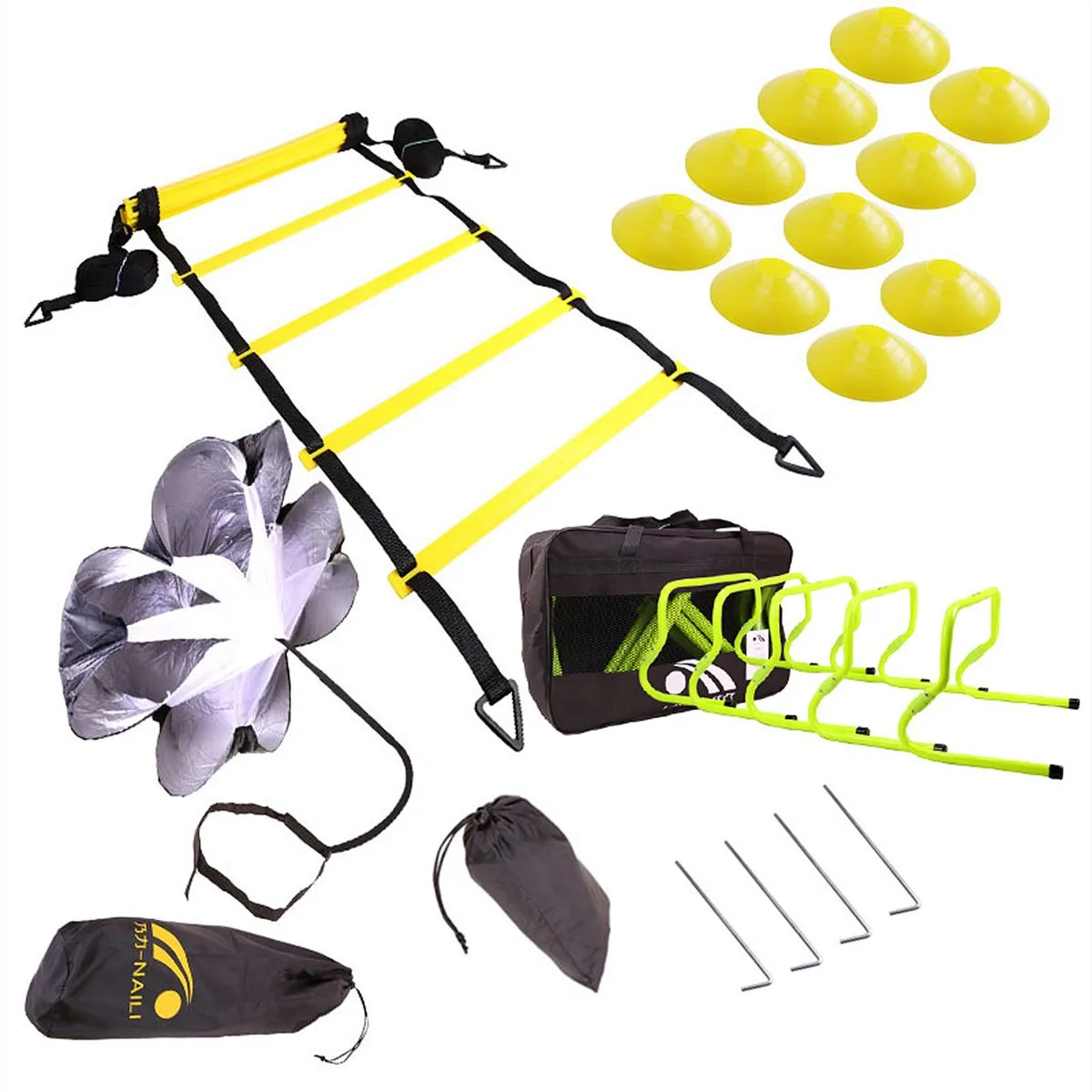 Rungs Agility Ladder Training Equipment Resistance Parachute Disc Agility