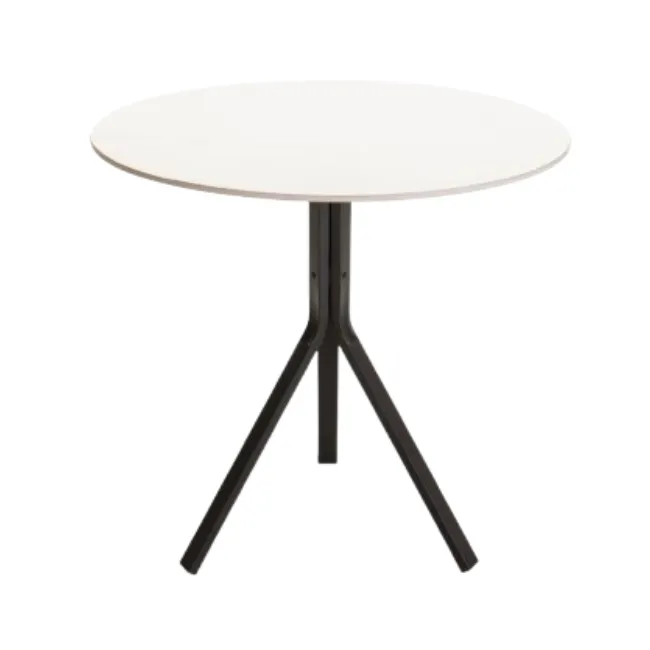 Dansup Modern Stone Top Dining Table - White Round 80cm