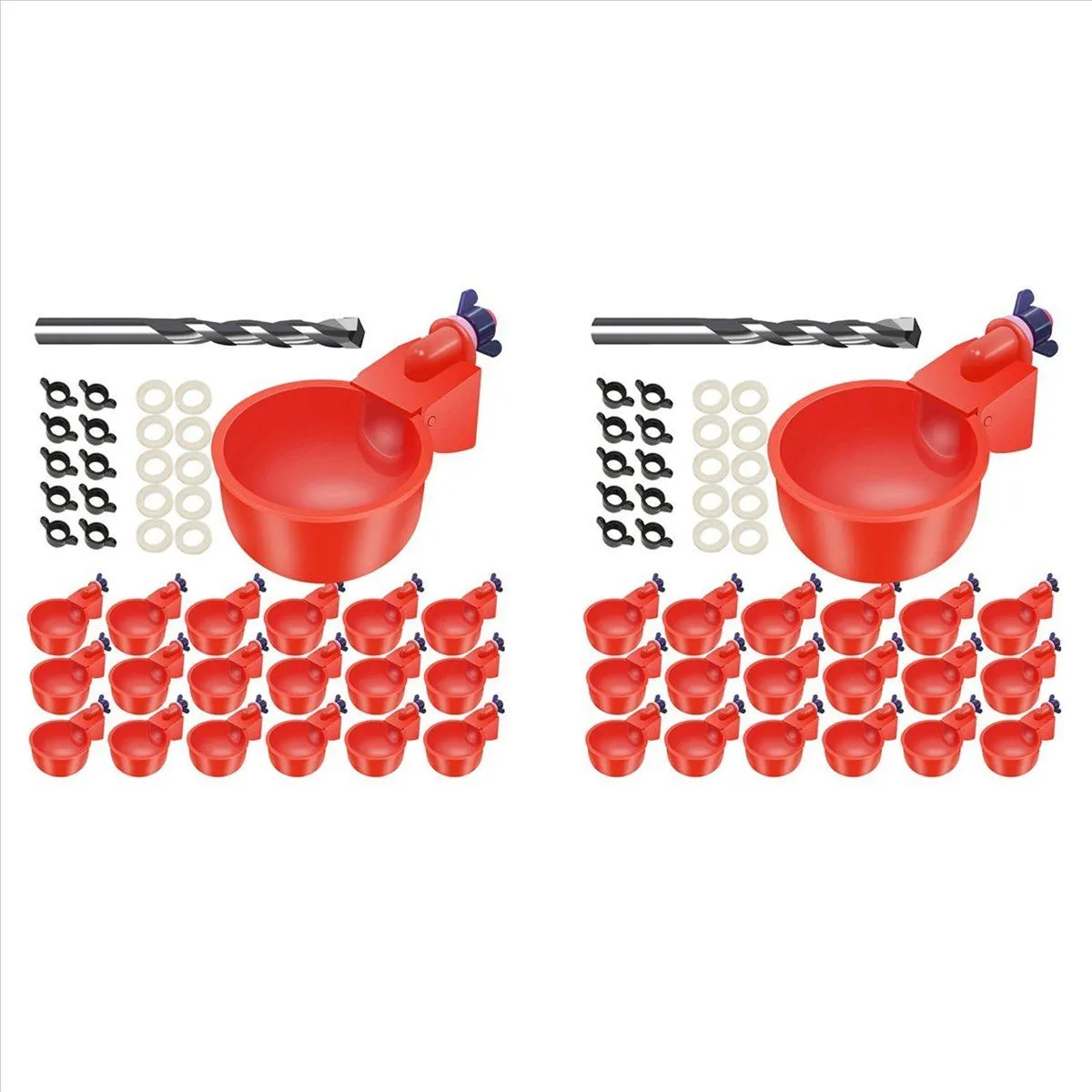 16 Pcs Automatic Chicken Waterer Cups Poultry Waterers With Drill Bit