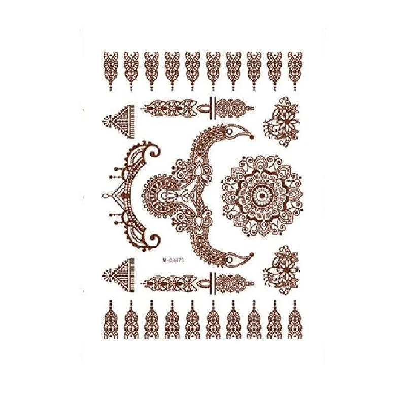 8 PCS Temporary Tattoo Stickers Lace Mandala Waterproof Design for Women