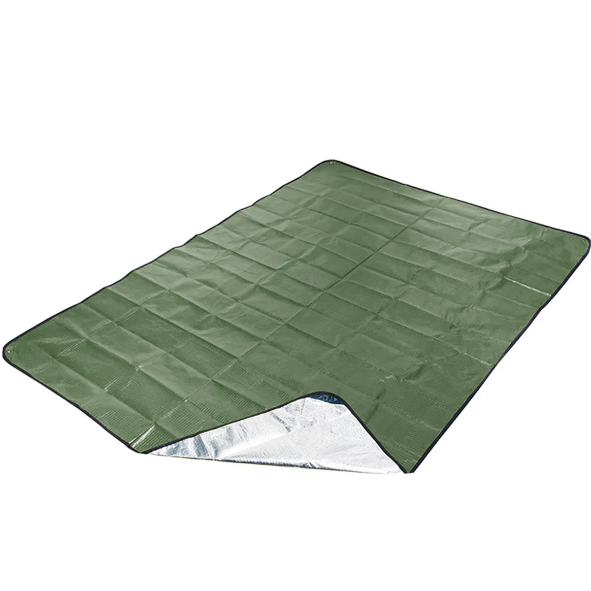 Multifunctional PE Aluminum Foil Emergency Blanket, 400g Waterproof - Green