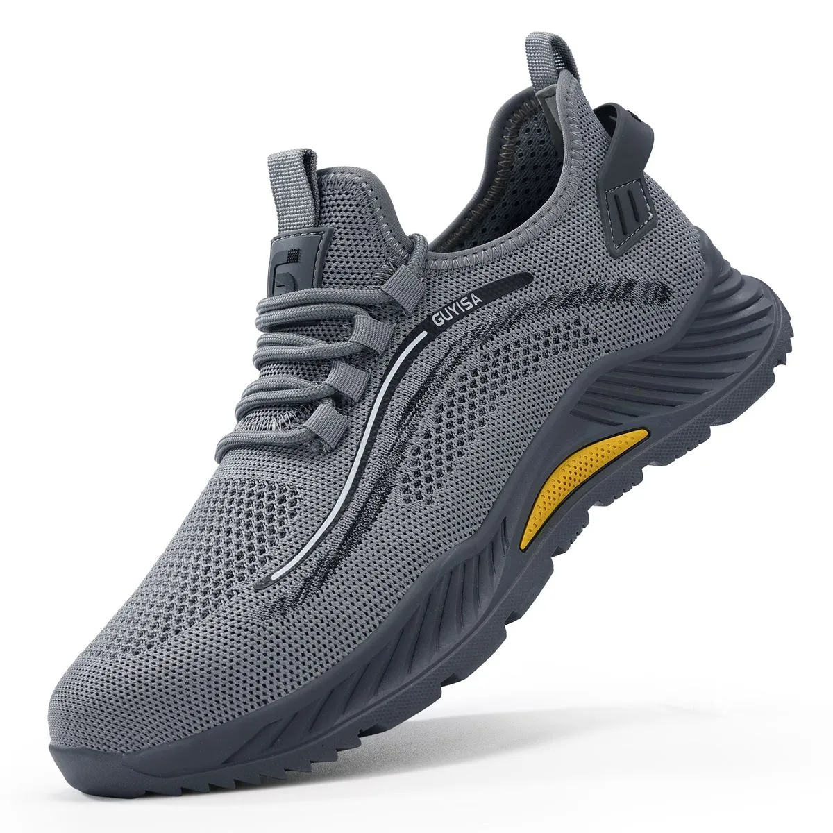 GUYISA SPORT Safety Shoes - Steel Toe Lightweight Work Sneakers for Men