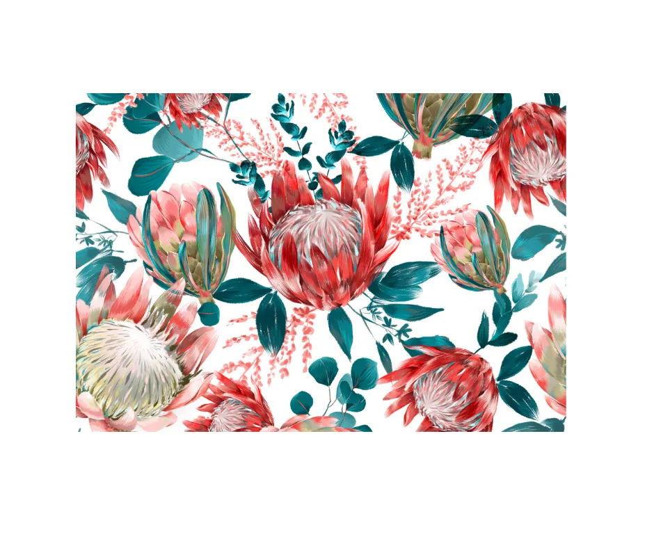Light Protea: Exquisite Dining Table PVC Designer Placemats - Set of 6