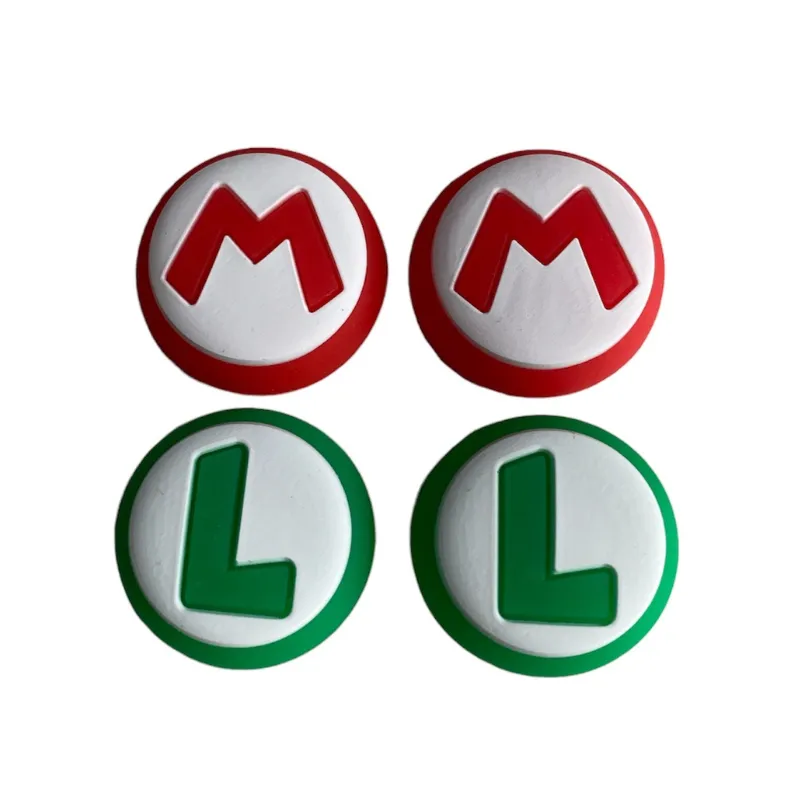 4 Pieces M&L Themed Silicone Analog Thumb Grip Stick Cover for PS/Xbox