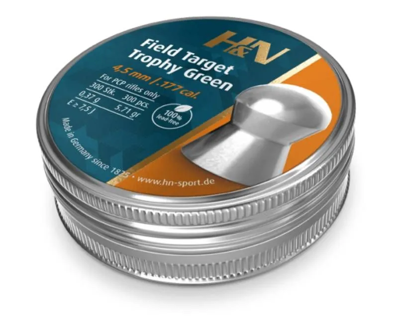 H&N Field Target Trophy Green Pellets 4.5mm 5.71 gr - 300-Piece