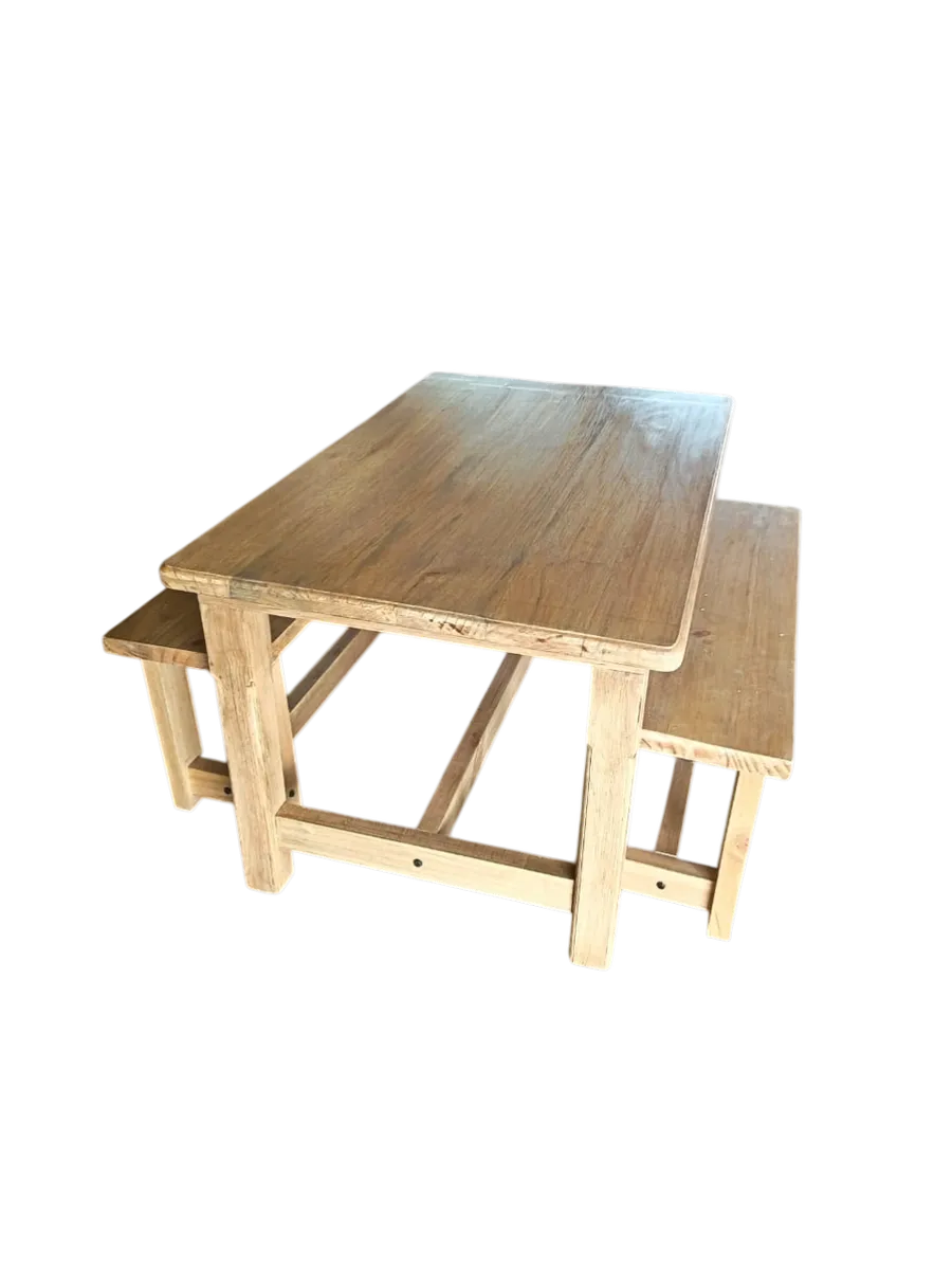 Harvest Home Furniture Kids Molly Table and 2 Bench Set
