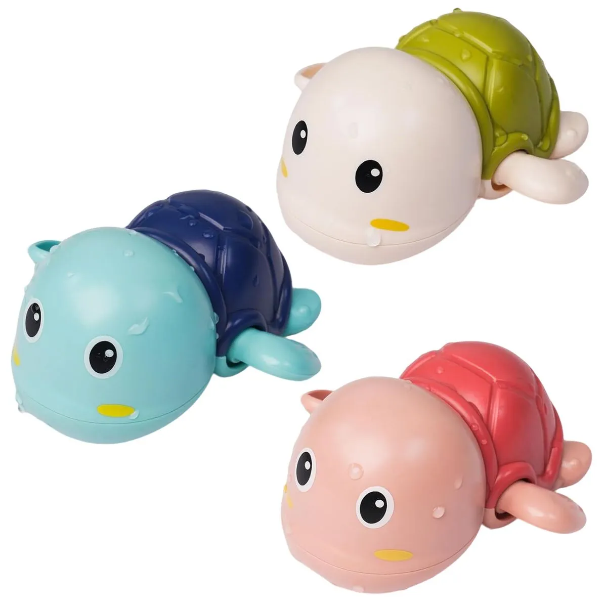 Swimming Turtle Bath Toys Water Pool Toys Wind up Infant Bathtub Toys 3Pcs