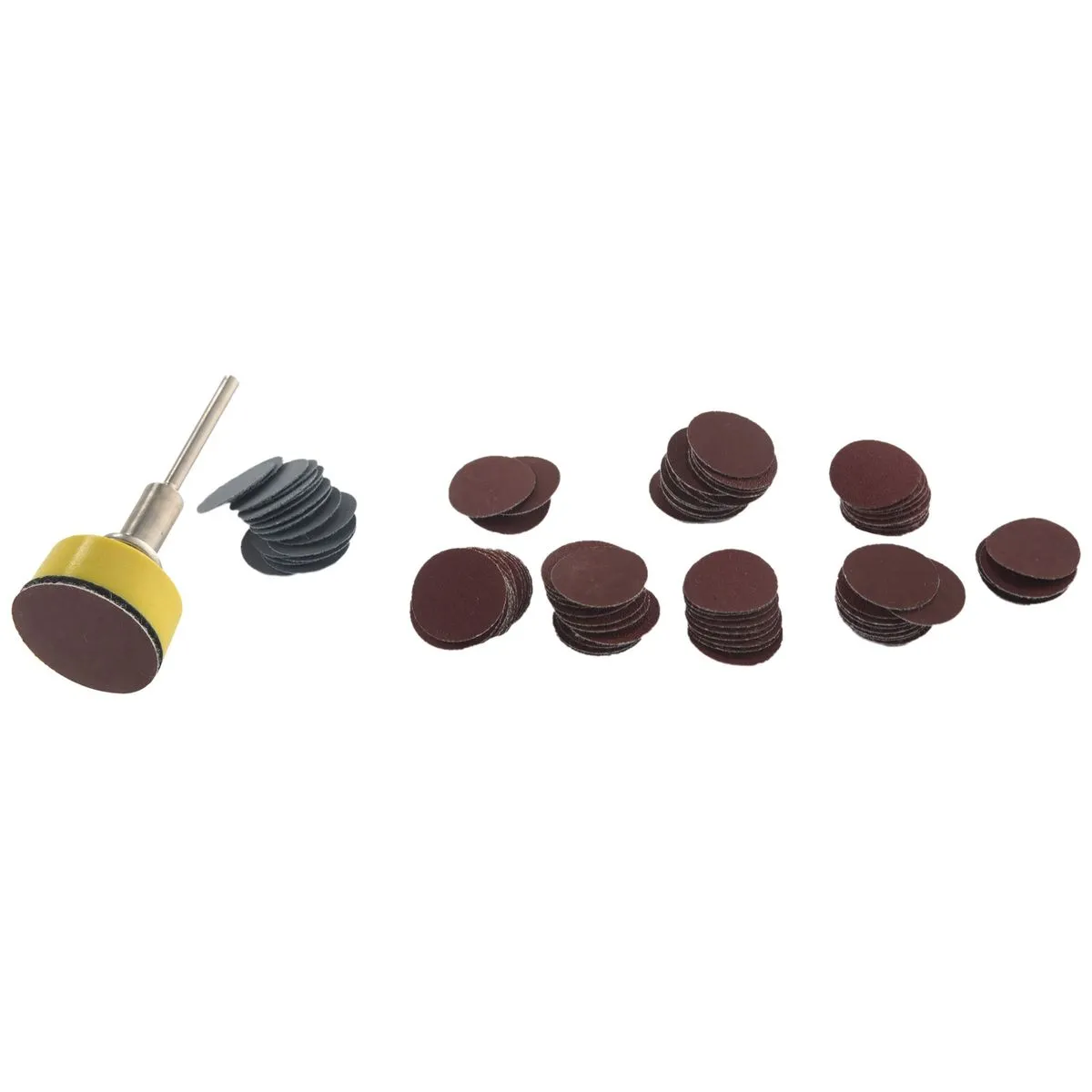 1 Inch 100 Pieces Sanding Discs Pad Kit Hook Loop Sander Backer