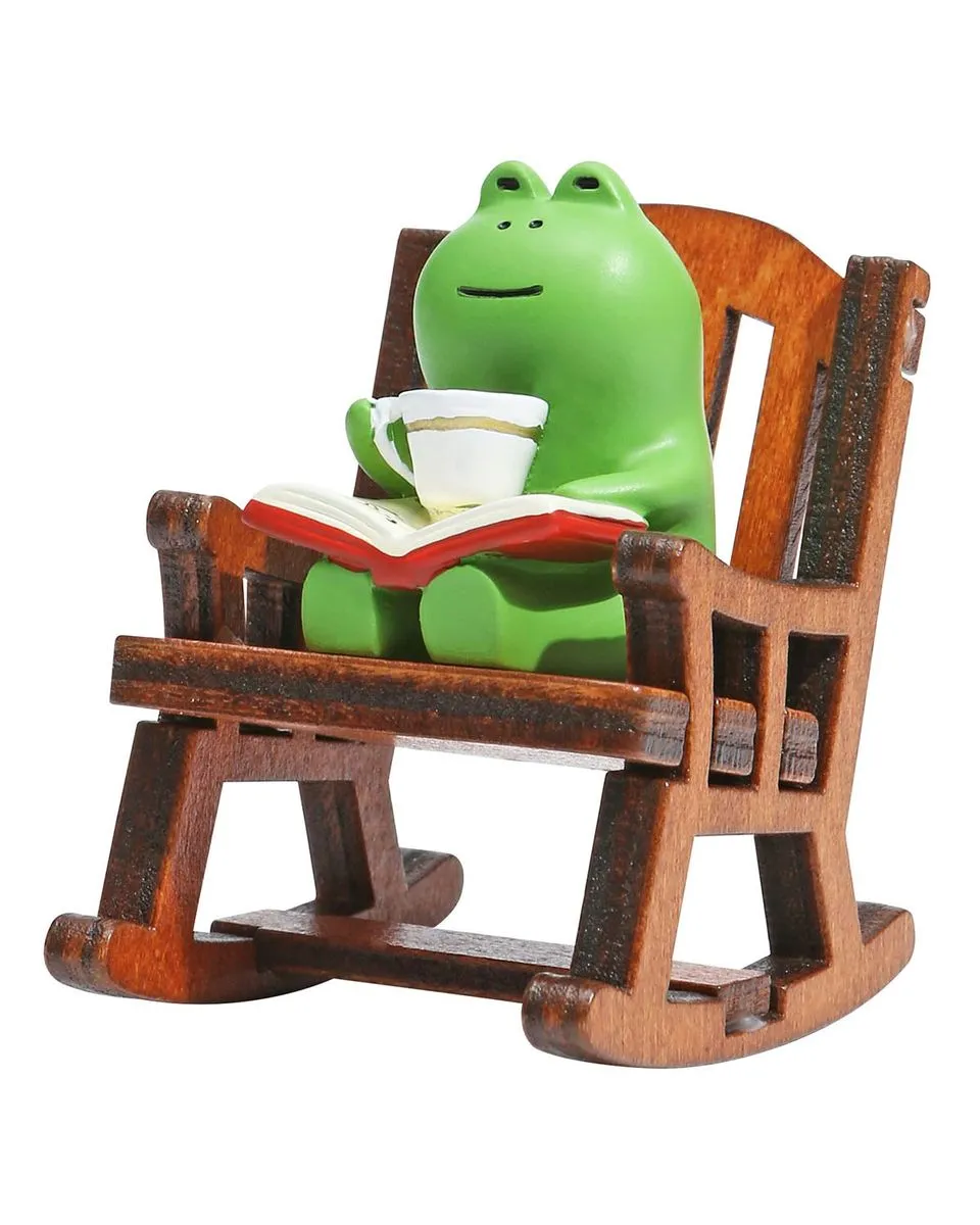 Funny Frog Sculpture Desktop Decoration for Plant, Shelf, Table, Garden