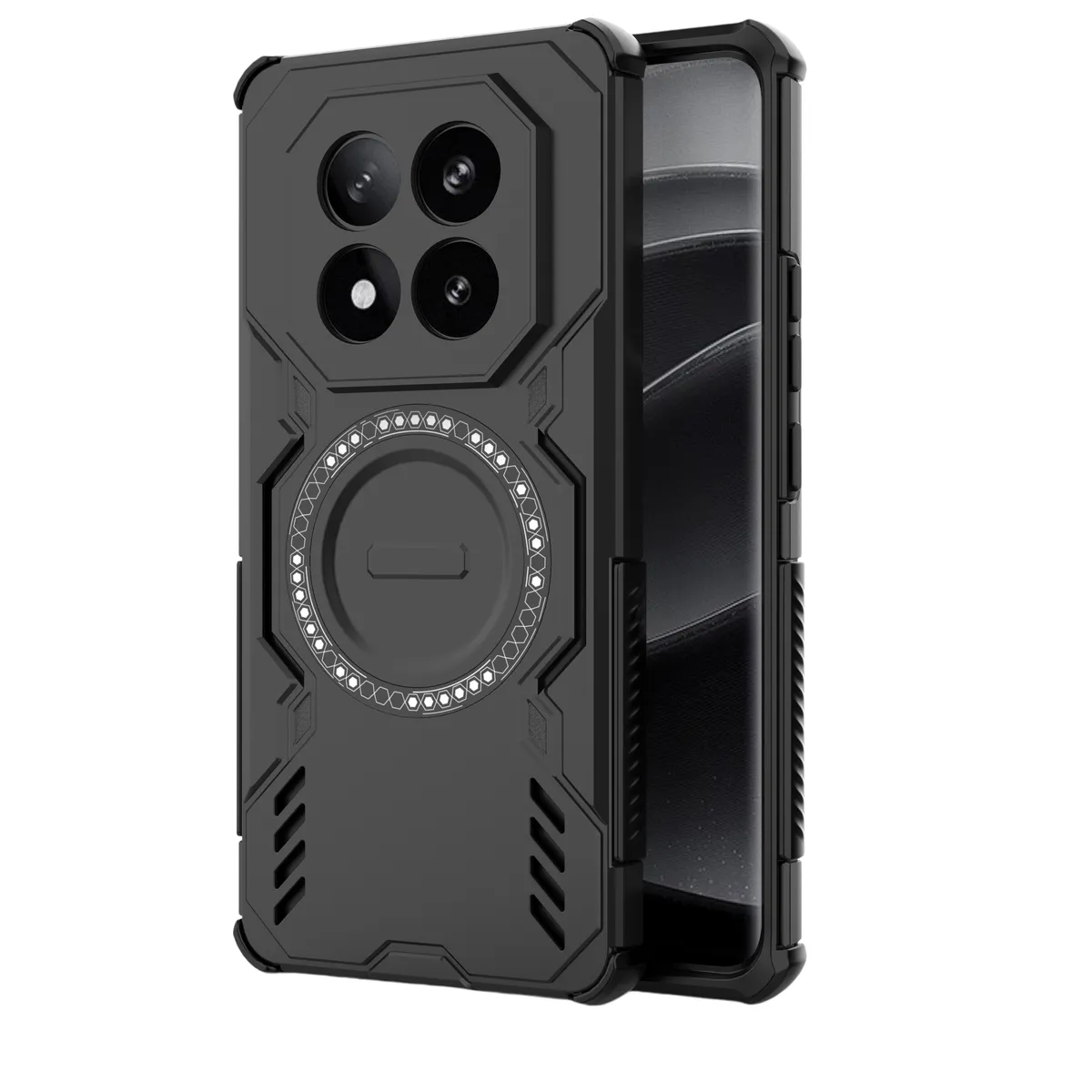 Wireless Magnetic Phone Case Compatible With Redmi Note14 Pro Plus - Black