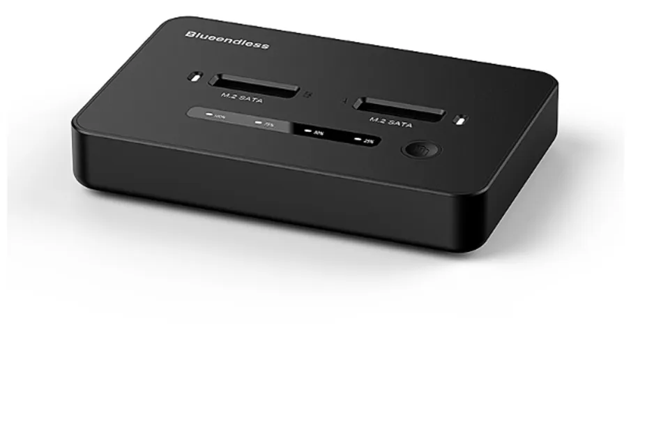 Blueendless Dual Bay M2 NVME SATA SSD Cloner Docking Station SSD