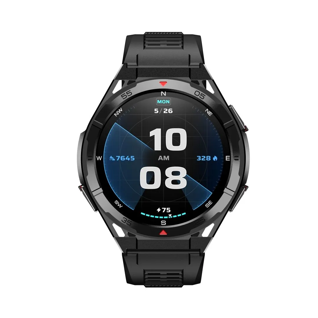 A multifunctional smart sports watch with GPS - Black