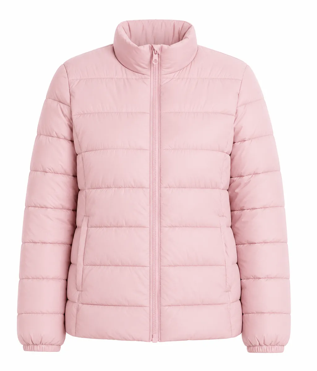 Secret Shield Pink Pearl Quilted Puffer Jacket