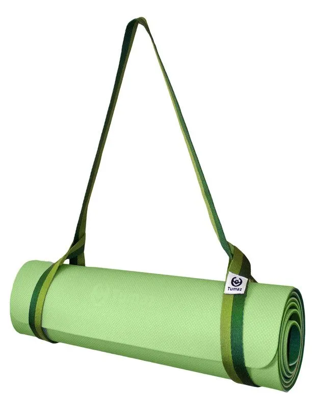 Tumaz Premium Eco Anti Slip TPE Reversible Yoga Mat with Carry Strap - Army Green