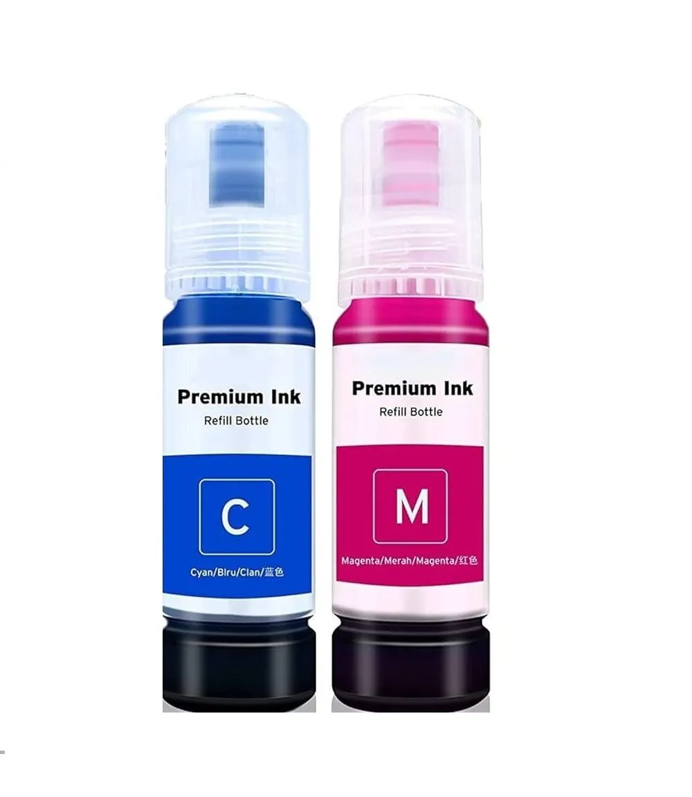 Refill Ink Bottle compatible with Epson 106 Cyan + Epson 106 Magenta