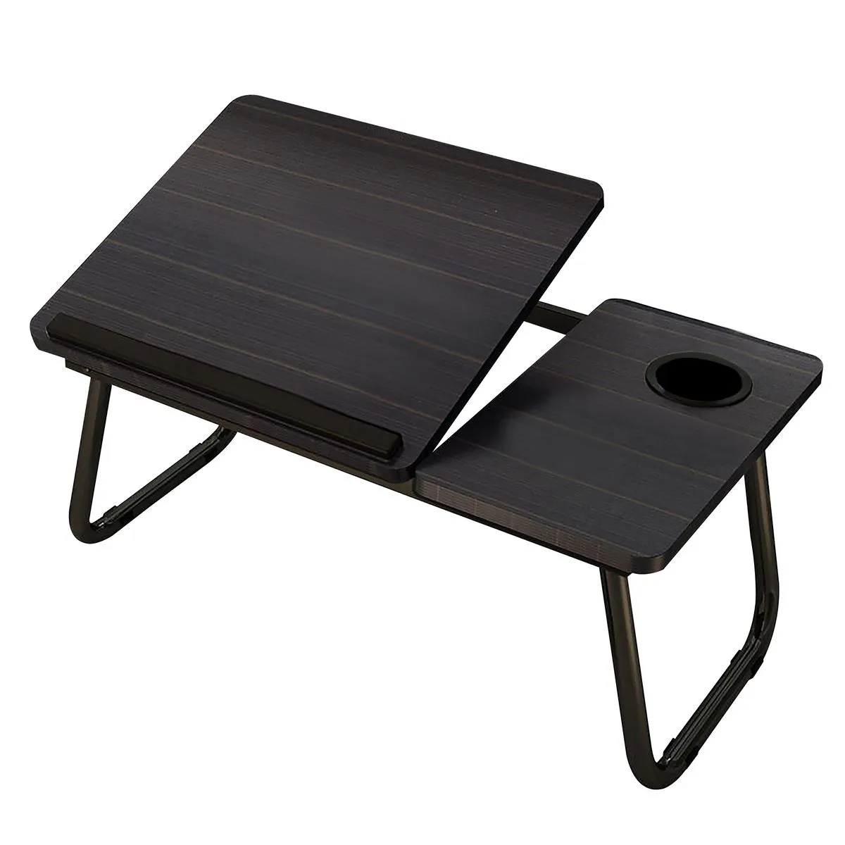 Foldable Adjustable Split Laptop Bed Table - Black