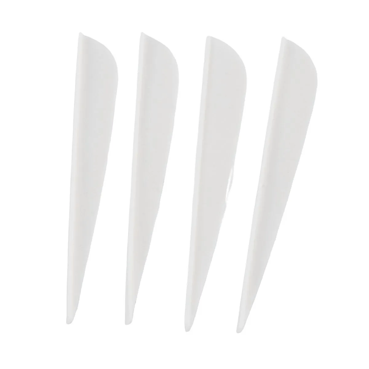Arrows Vanes Plastic Feather Fletching - 4 Inch, 50 Pack(White)