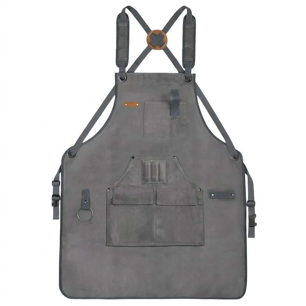 Heavy Duty Canvas Woodworking Apron With 9 Tool Pockets