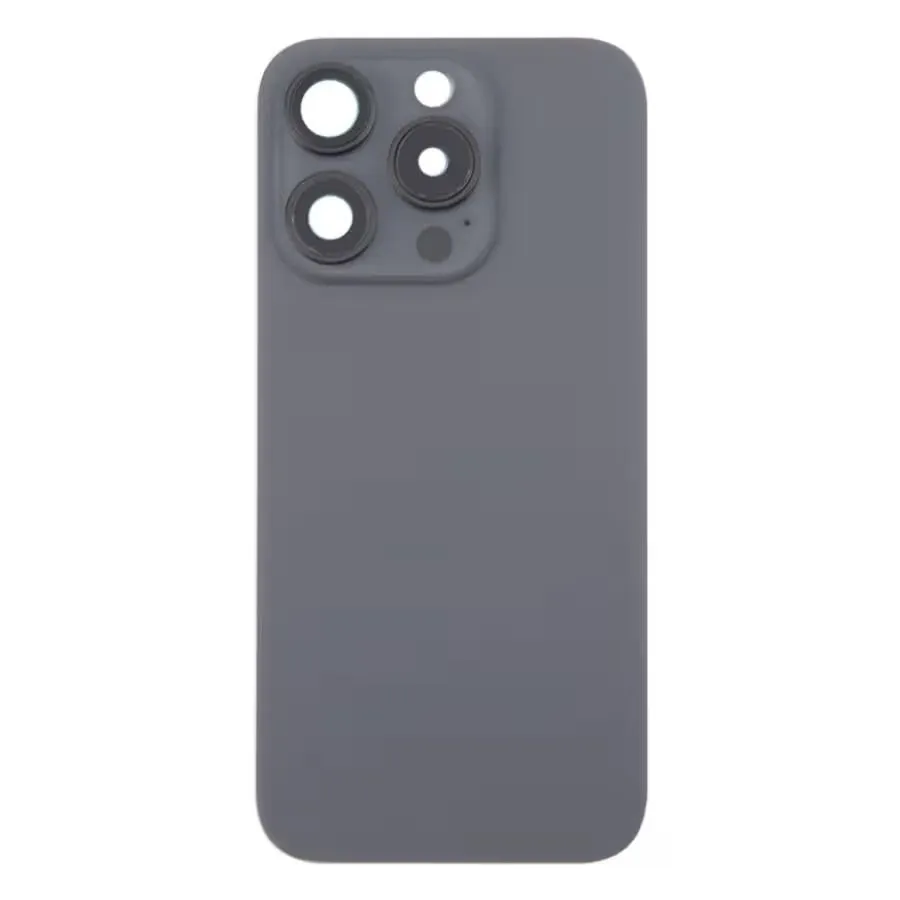 Back Glass Cover with Camera Lens Frame Compatible With iPhone 16 Pro Max - Black Titanium