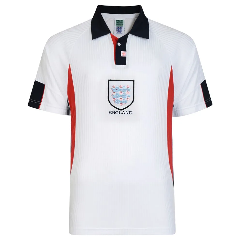 England Unisex 1998 World Cup Finals Retro Football Supporters Shirt