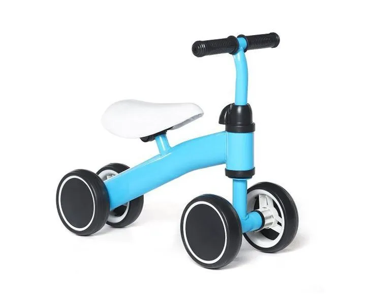 Baby Balance Double Wheel Bike No Foot Pedal Riding - Blue