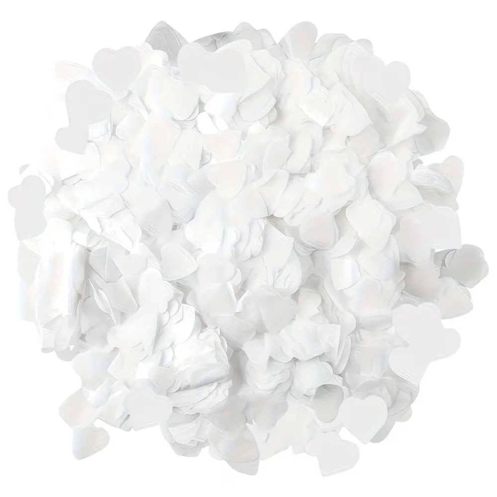 Sugarbird - 100g White Biodegradable Heart Tissue Paper Confetti