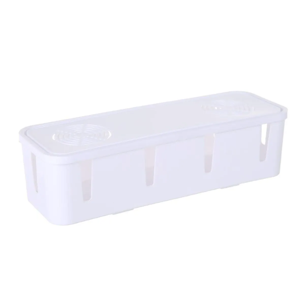 Desktop Plug-In Storage Box for Cables and Power Cords