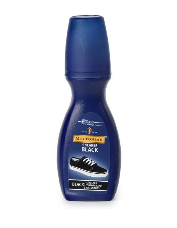 Meltonian Sports White & Black Cleaner - 75ml Canvas Shoe Cleaner - Black