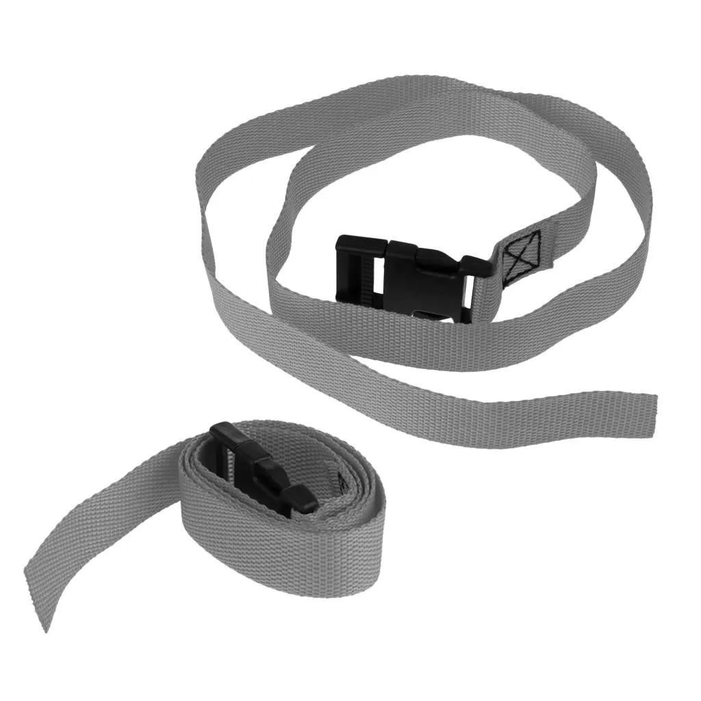 1 Pair 1m 25mm Golf Trolley Webbing Straps with Quick Release Buckle grey