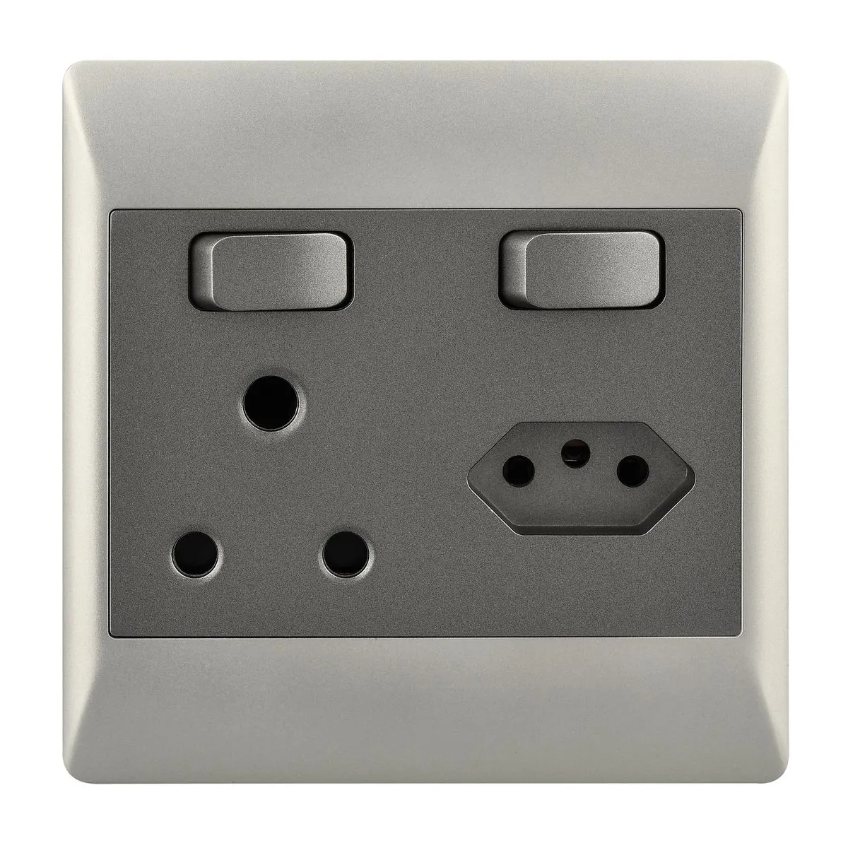 Bright Star 16 Amp Plug & New RSA Socket - Elegant Design & High Durability - Grey
