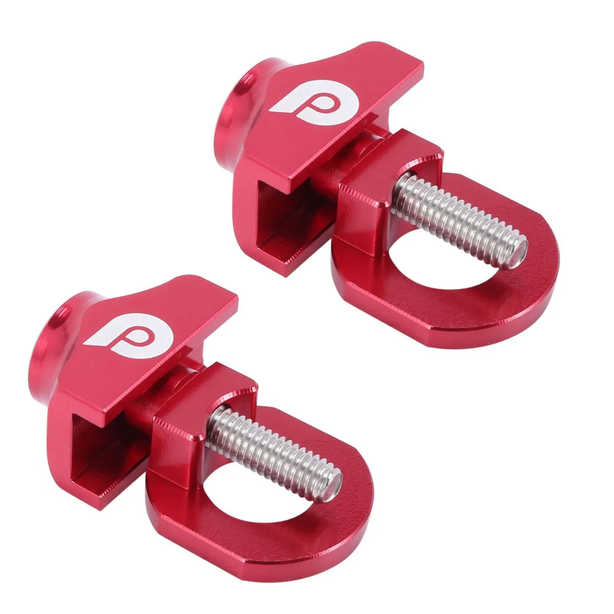 Bike Chain Tensioner Aluminum Alloy Bicycle Fastener Bolt Red