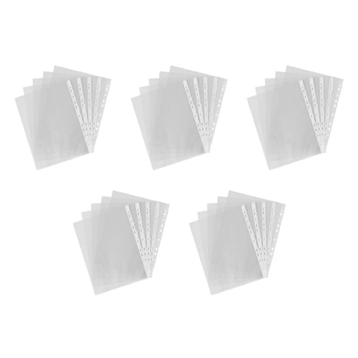 100Pcs A4 Pp Punched Filing Bag Transparent 0 03Mm