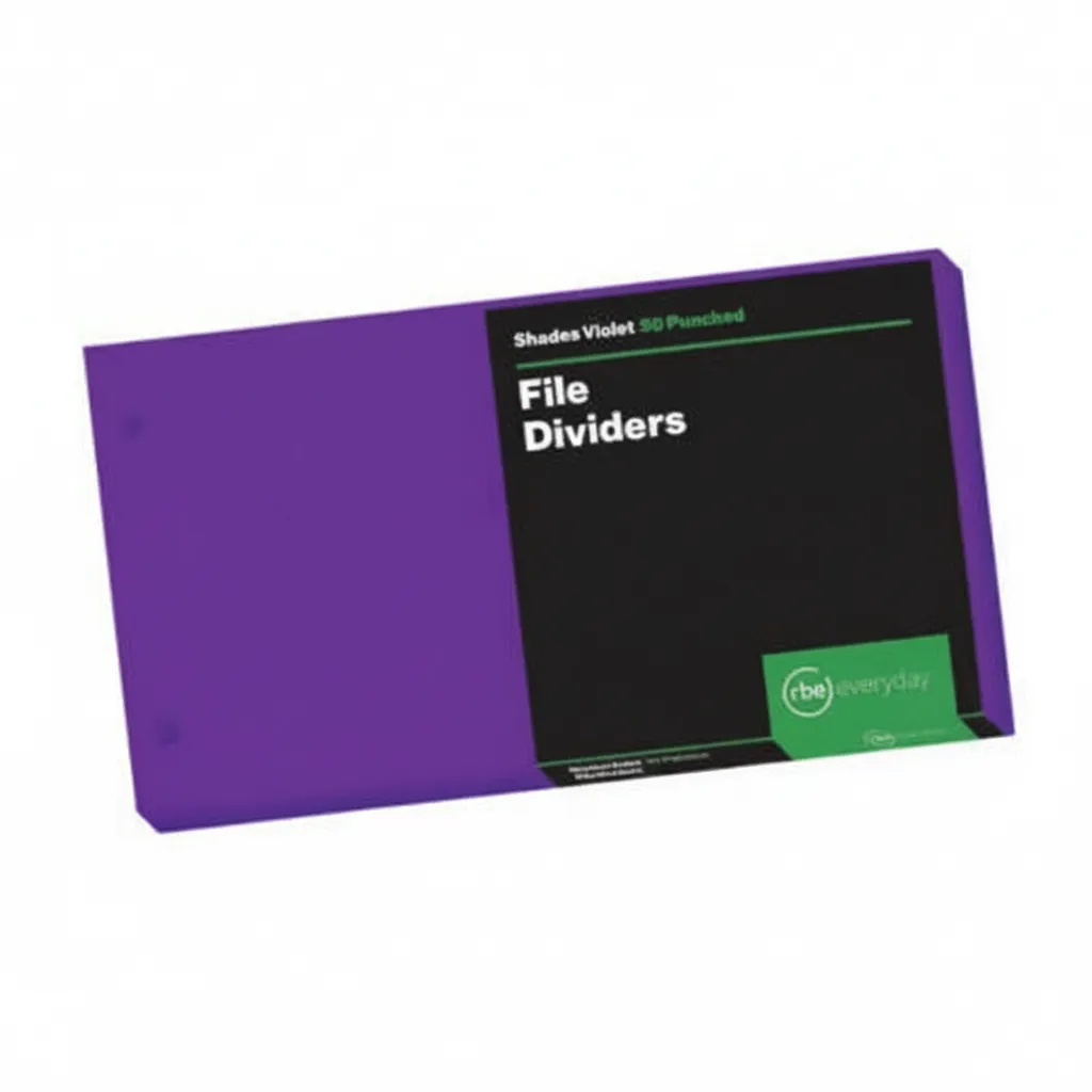 Fie File Dividers 50 Piece, Violet A4 Organizers