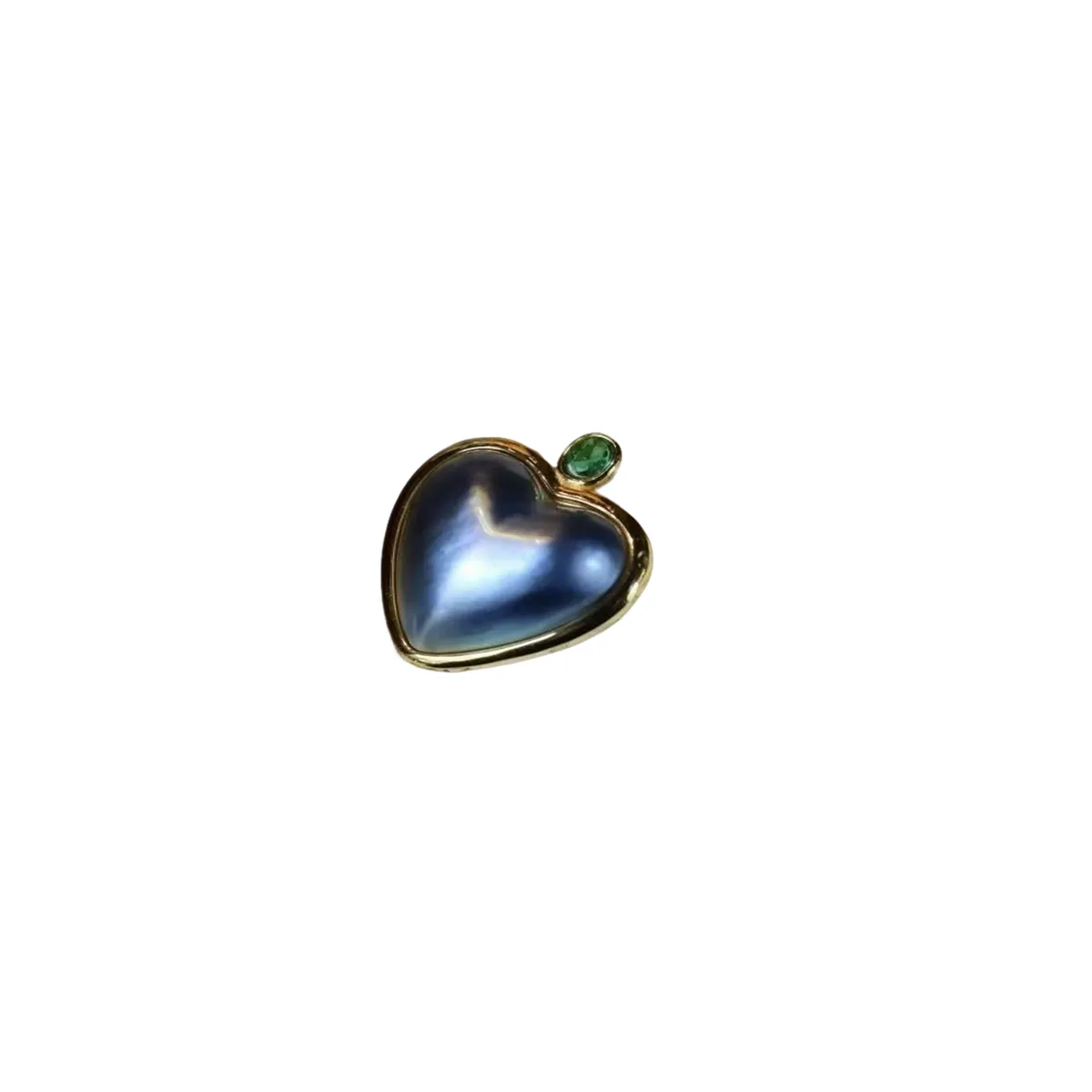 Seawater Mabe Pendant Starry Sky Blue Ocean Heart Pendant