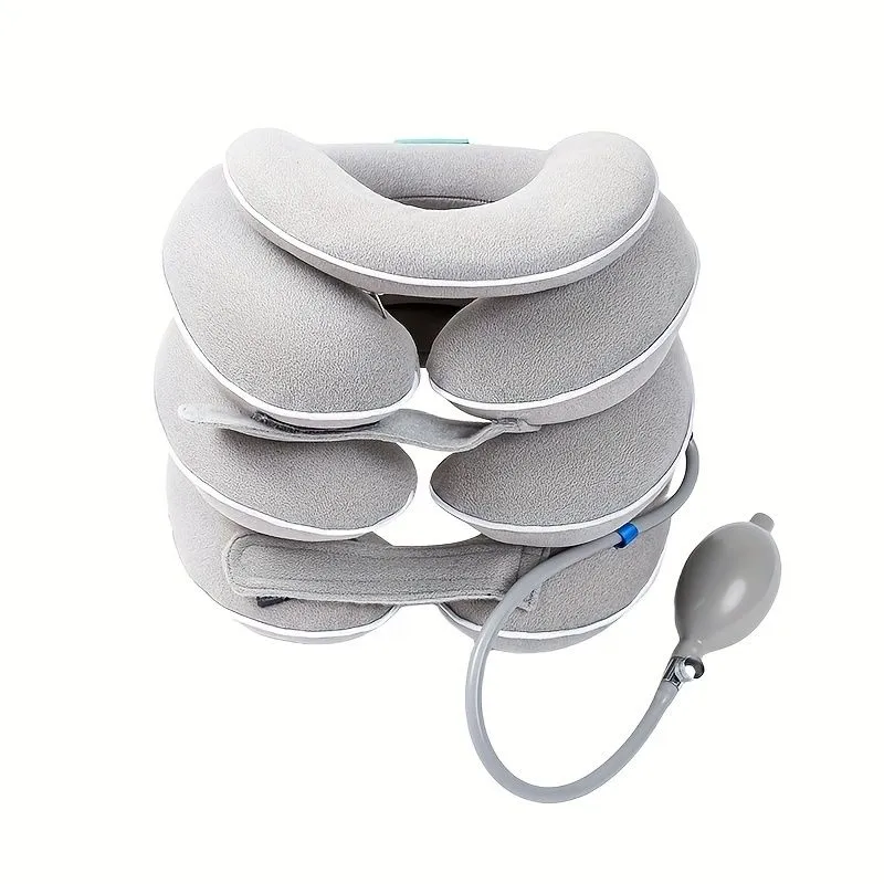 Adjustable Inflatable Neck Pillow with Soothing Slope Design