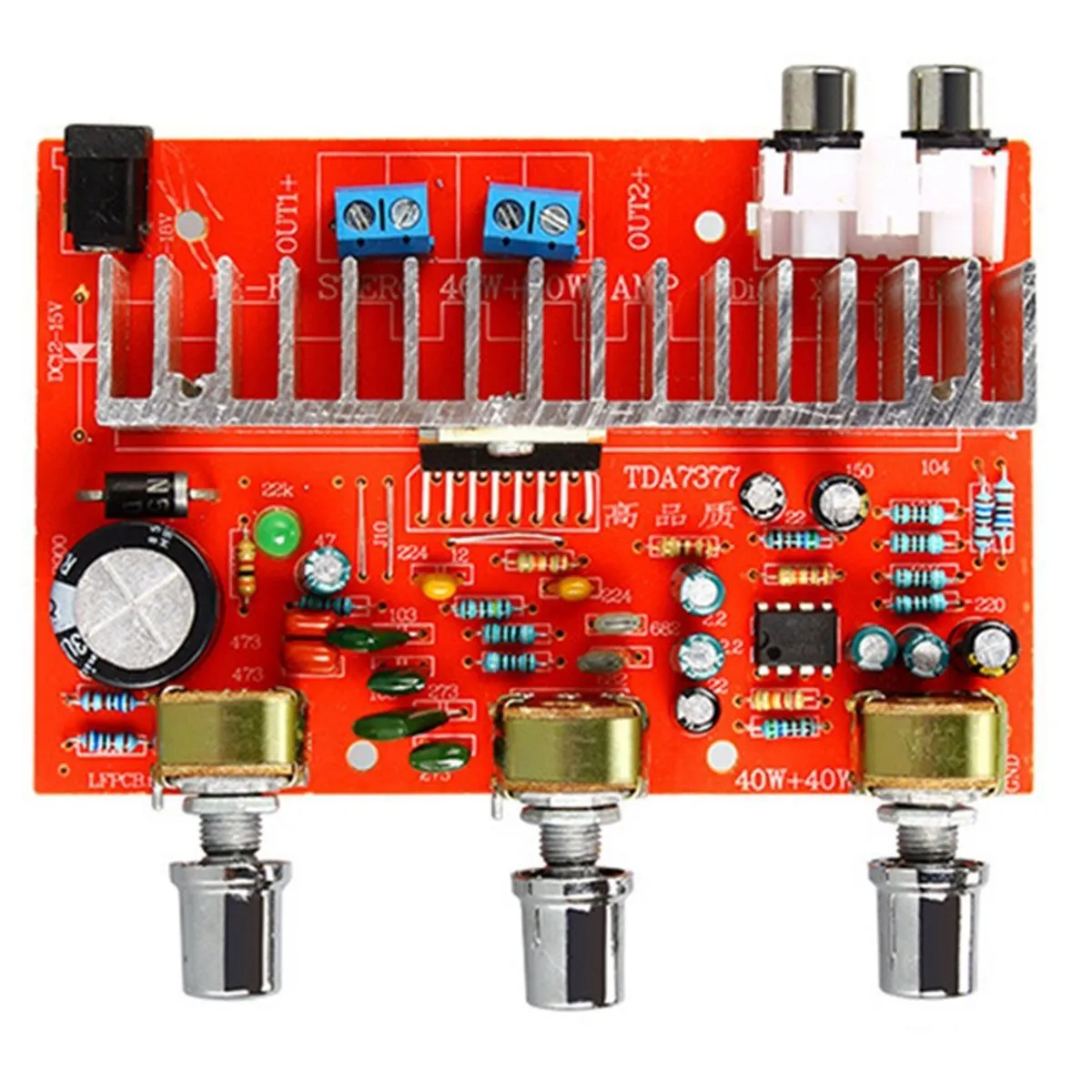 DX-7377 TDA7377 DC12V 40Wx2 Car DIY Stereo Amplifier Board with Knob