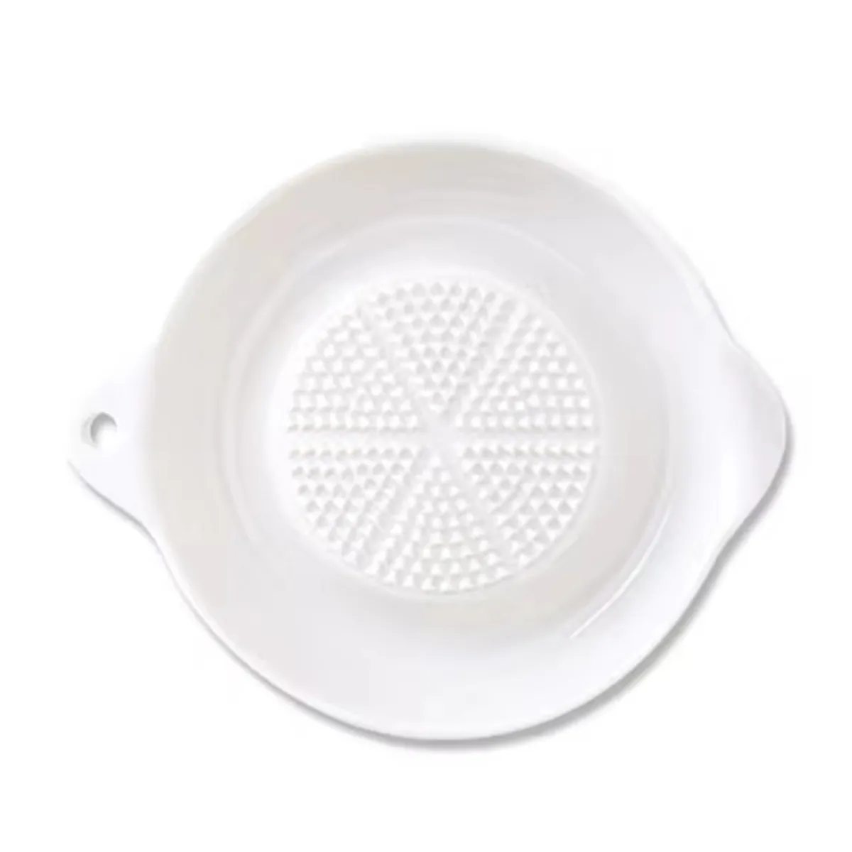 Ceramic Garlic Grinder Masher - White Porcelain Hand Grinder for Garlic