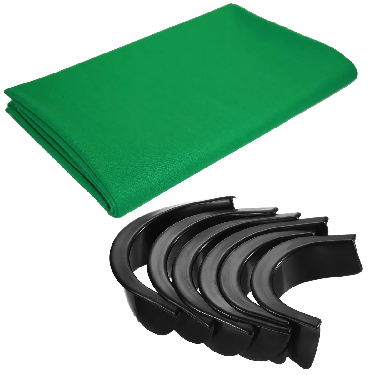 3m Length Pool Billiard Snooker Table Cloth Felt and Pocket Liners Combo - Green