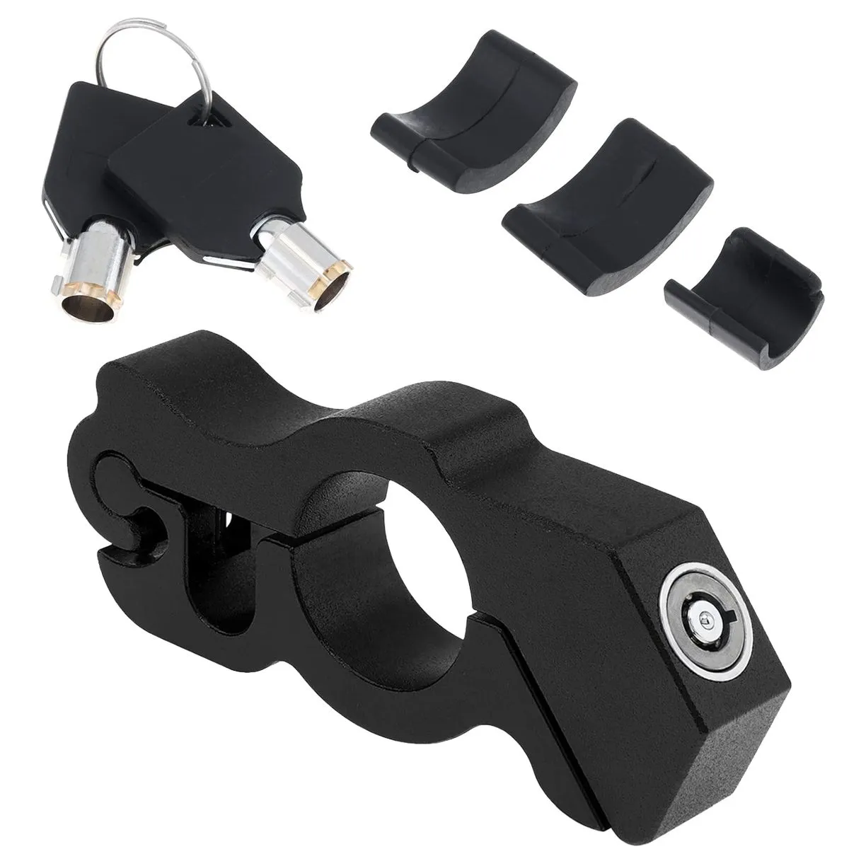Motorcycle Bike Anti-Theft Aluminum Alloy Locks Safe Necessary Touring Gift - Black
