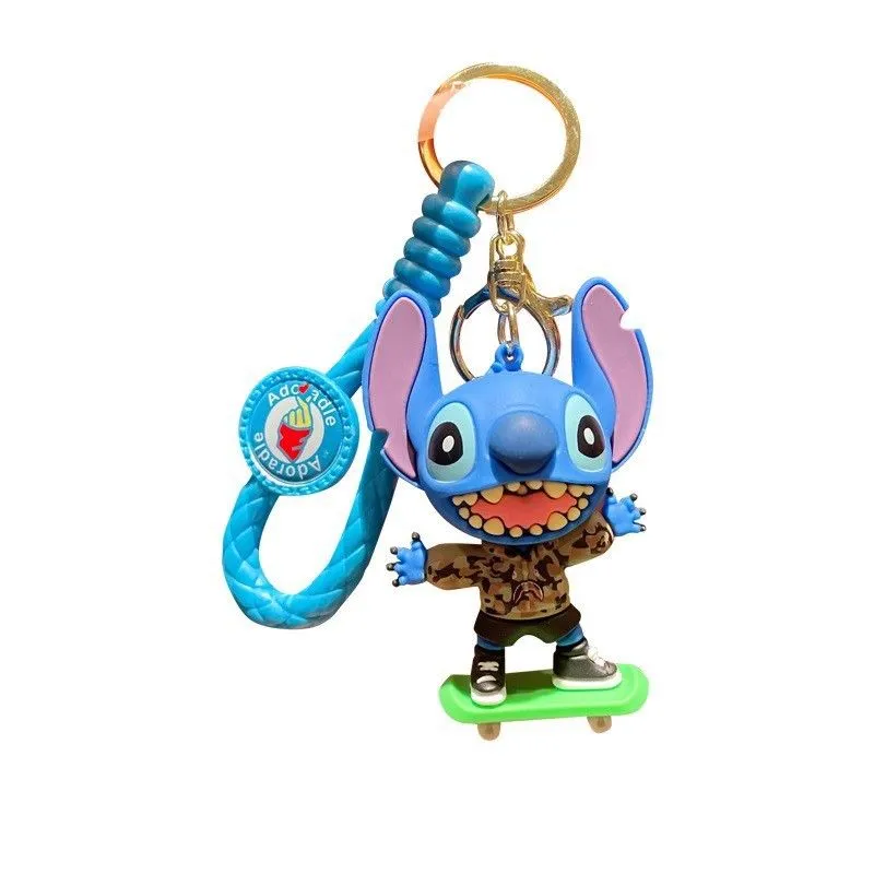 Trendy Skateboard Stitch Keychain