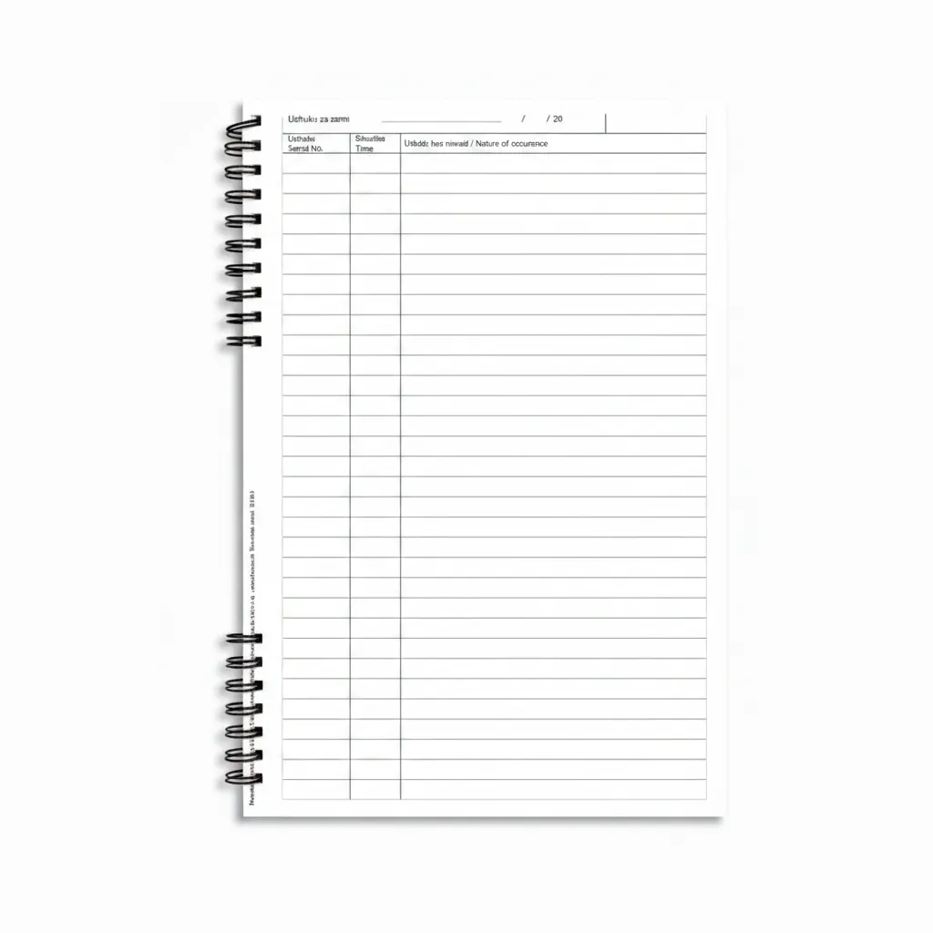 A4 Security Incident Log Book - 200 Numbered Pages